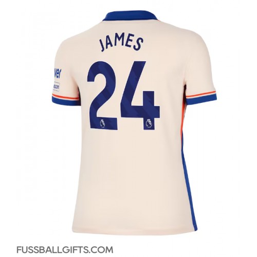 Chelsea Reece James #24 Fußballbekleidung Auswärtstrikot Damen 2024-25 Kurzarm